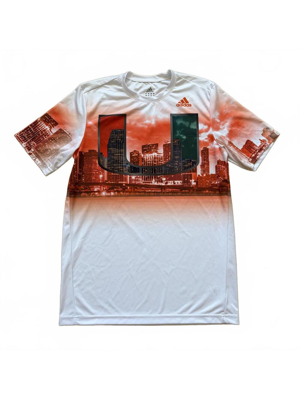 Miami Hurricanes Adidas Skyline Shirt Baseball Team Issued Canes Men Size Large